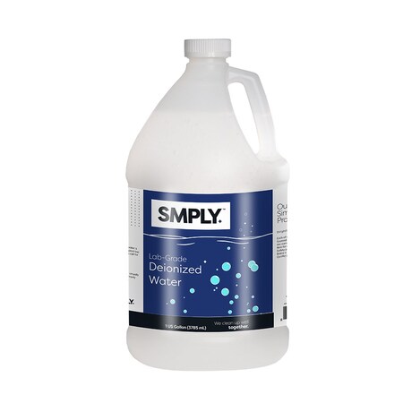 Smply Deionized Water - Demineralized and Lab Grade - 1 Gallon WATER-DI-128OZ-D1